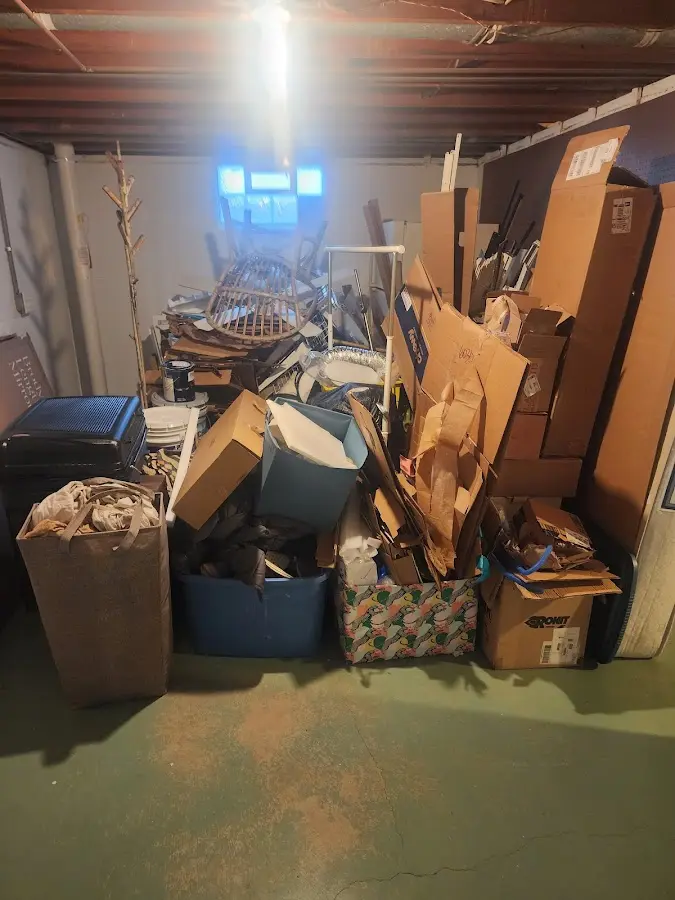 Roll-off dumpster container at job site for 8 Yard Dumpster Rental in Riverside